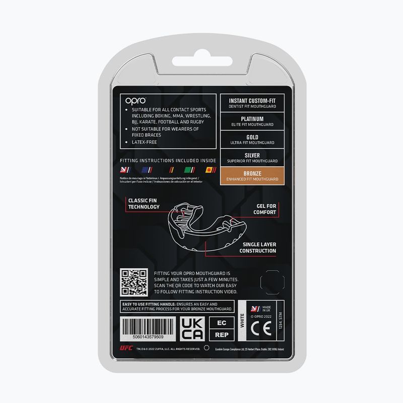 Opro UFC Bronze GEN2 balta žandikaulio apsauga 3