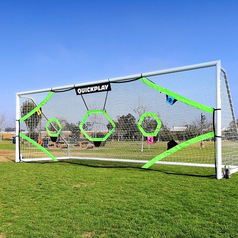 Futbolo taikymo tinklelis Quickplay Target Net Pro 730 x 245 cm white/green