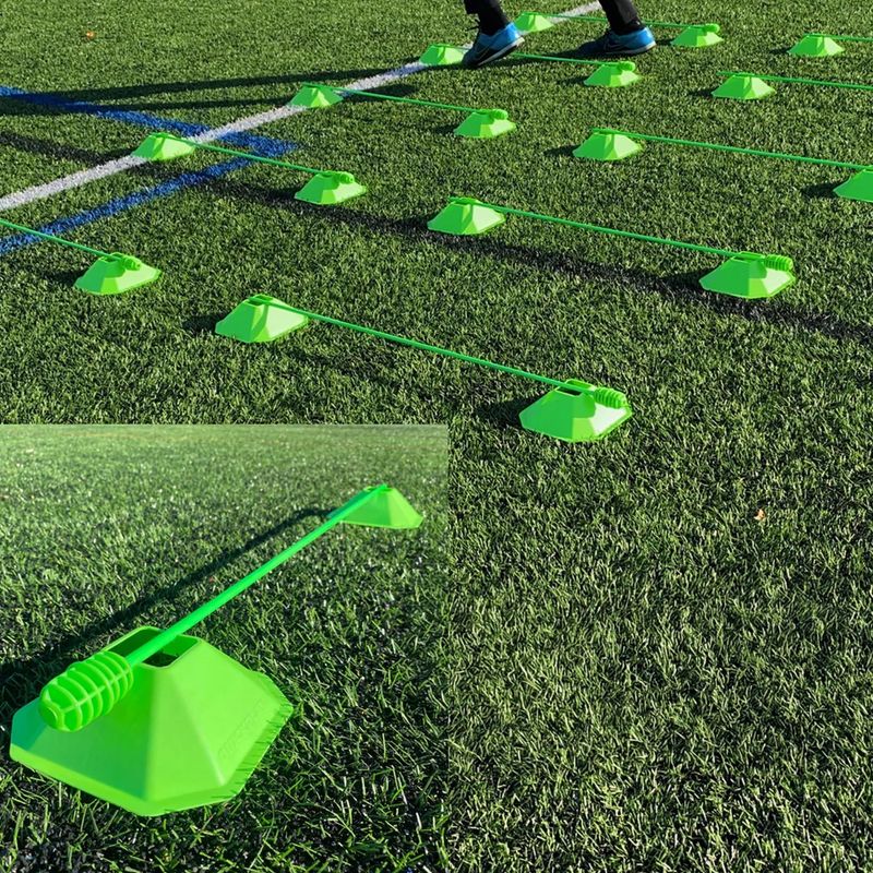 "QuickPlay Mini Cones" 20 žalių treniruočių kūgių 3