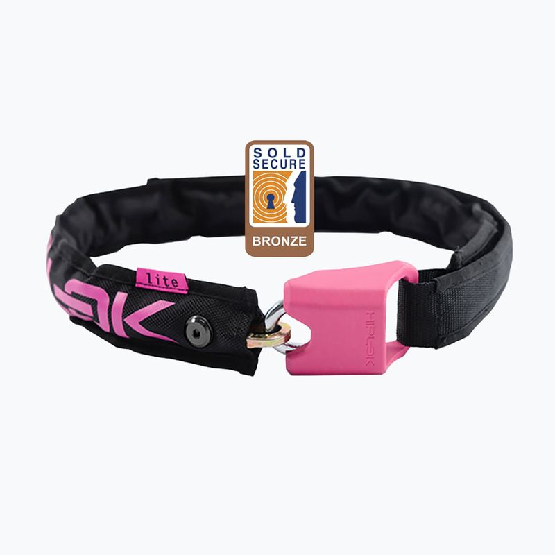 Dviračio spyna Hiplok Lite black/pink 2