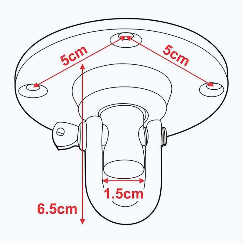 RDX Iron Swivel lubinis laikiklis Regular bokso maišui juodas SWI-R1B 5