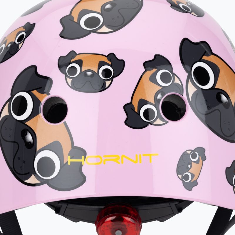 Vaikiškas dviračių šalmas Hornit Pug pink/brown 7