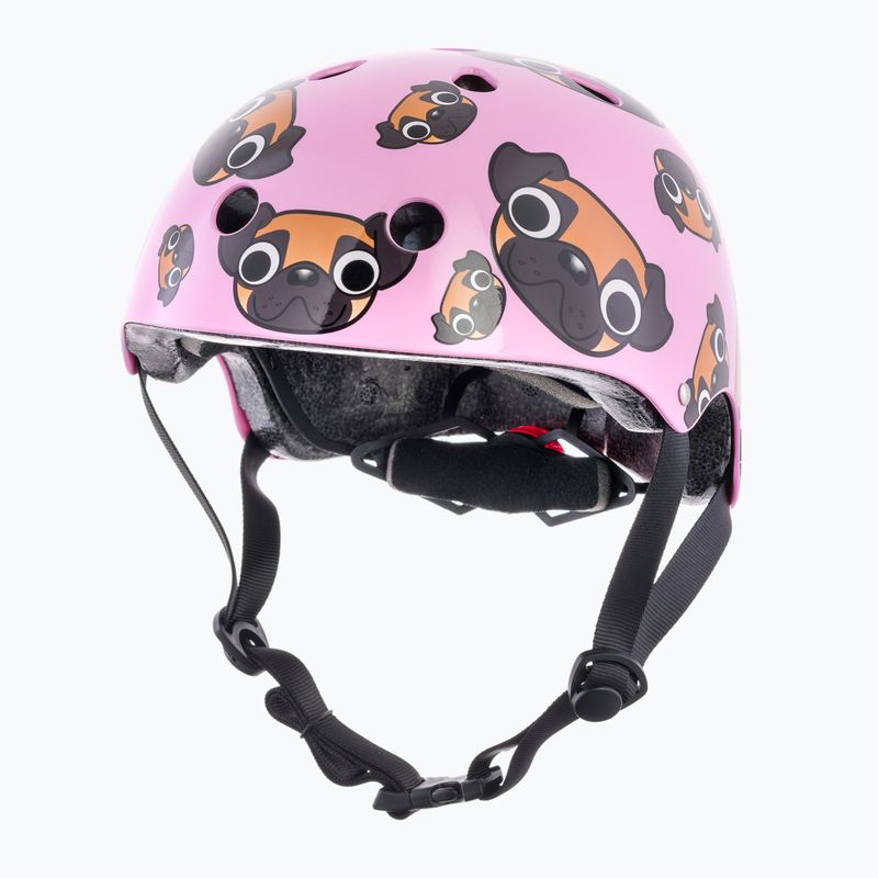 Vaikiškas dviračių šalmas Hornit Pug pink/brown