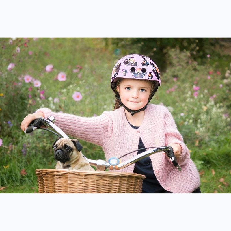 Vaikiškas dviračių šalmas Hornit Pug pink/brown 9