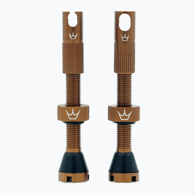 Vožtuvų komplektas presta Peaty's X Chris King MK2 Tubeless Valves 42 mm bourbon