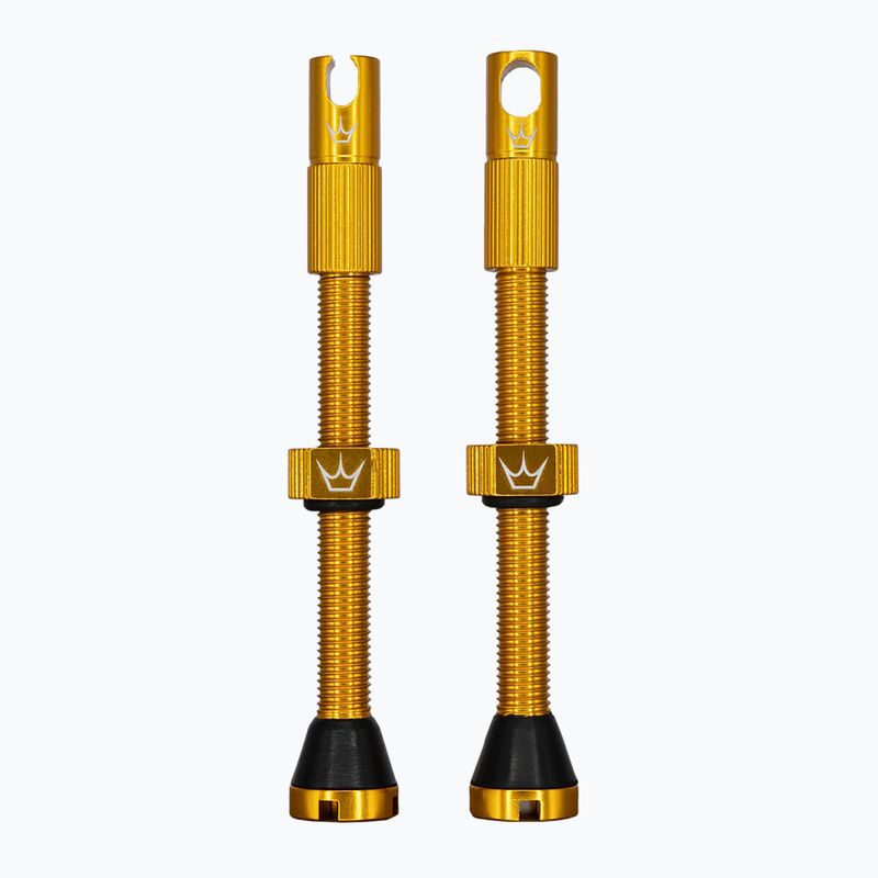 Vožtuvų komplektas presta Peaty's X Chris King MK2 Tubeless Valves 60 mm gold