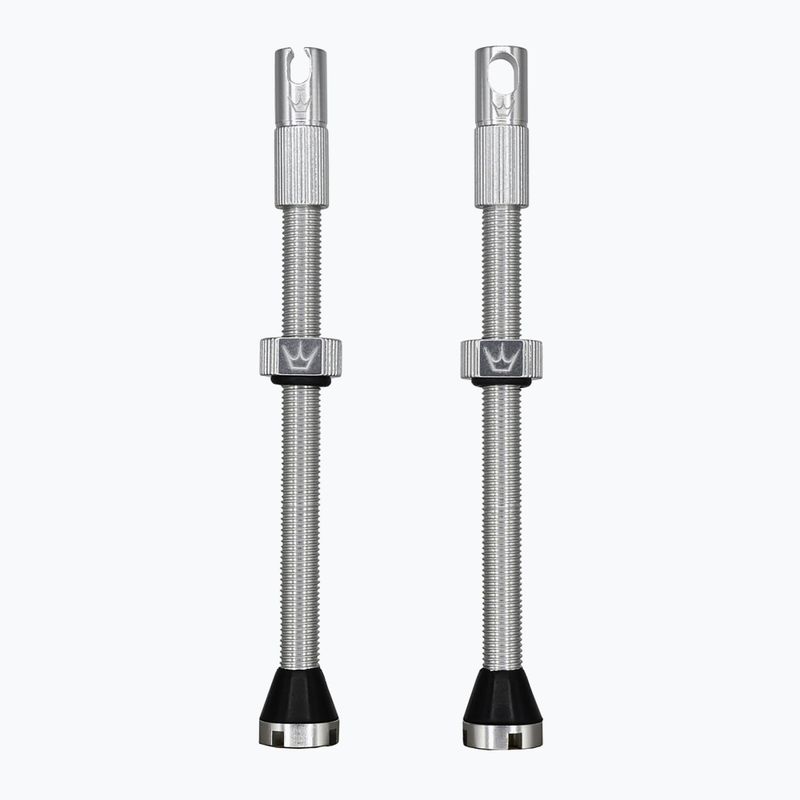 Vožtuvų komplektas presta Peaty's X Chris King MK2 Tubeless Valves 80 mm silver
