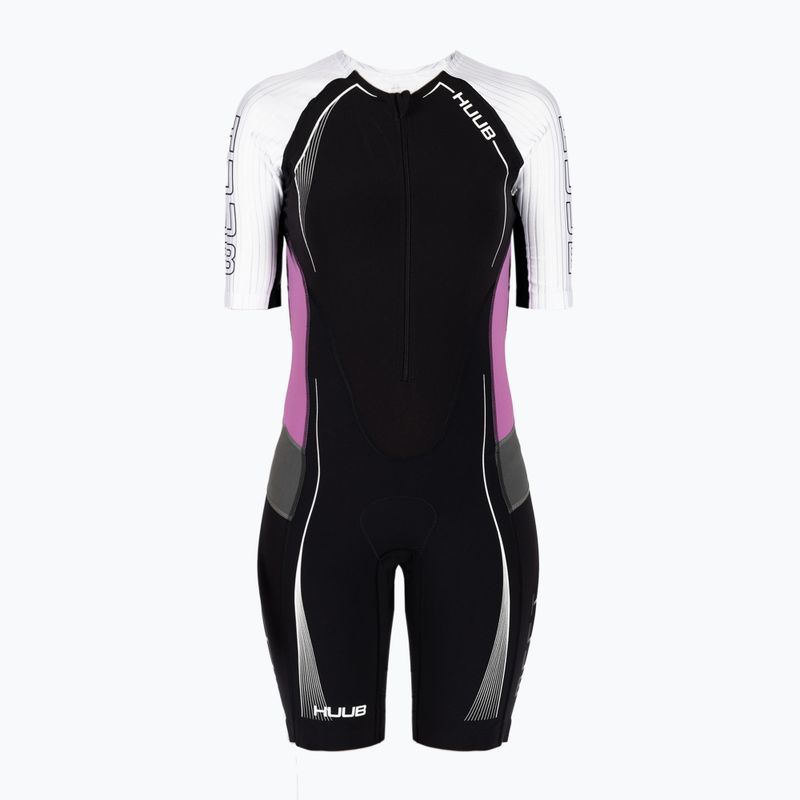 Moteriškas triatlono kostiumas HUUB Anemoi Aero Tri Suit black and white ANELCSW