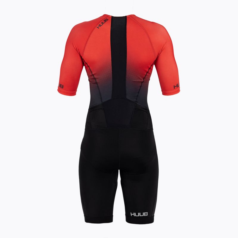 HUUB Commit Long Course Triatlono kostiumas vyrams juodas/raudonas COMLCS 2