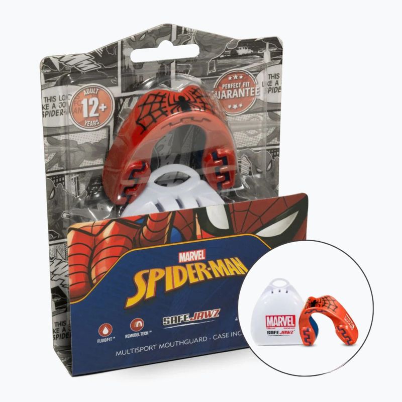 Vaikiška žandikaulio apsauga SAFEJAWZ Marvel Spider Man raudona 2