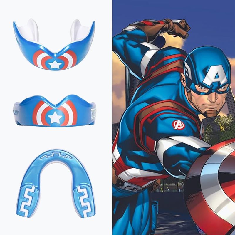 Žandikaulio apsauga SAFEJAWZ Marvel Captain America mėlyna 2