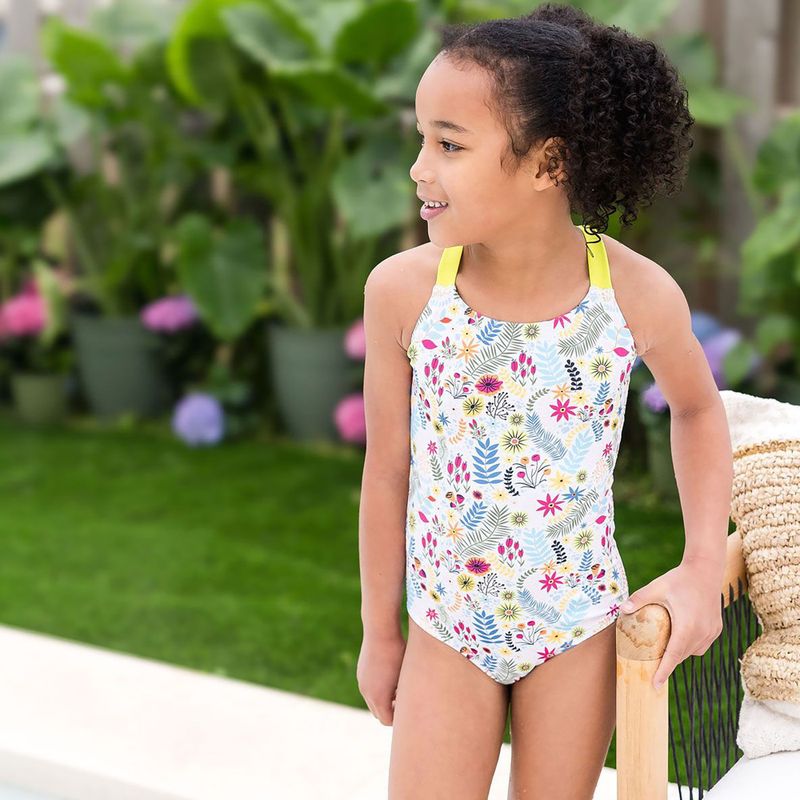 Vaikiškas vientisas plaukimo kostiumas Splash About Jungle Paradise lime 4