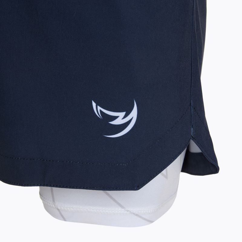 Vyriški treniruočių šortai FUMETSU Icon Dual Layer Training navy/ white 3