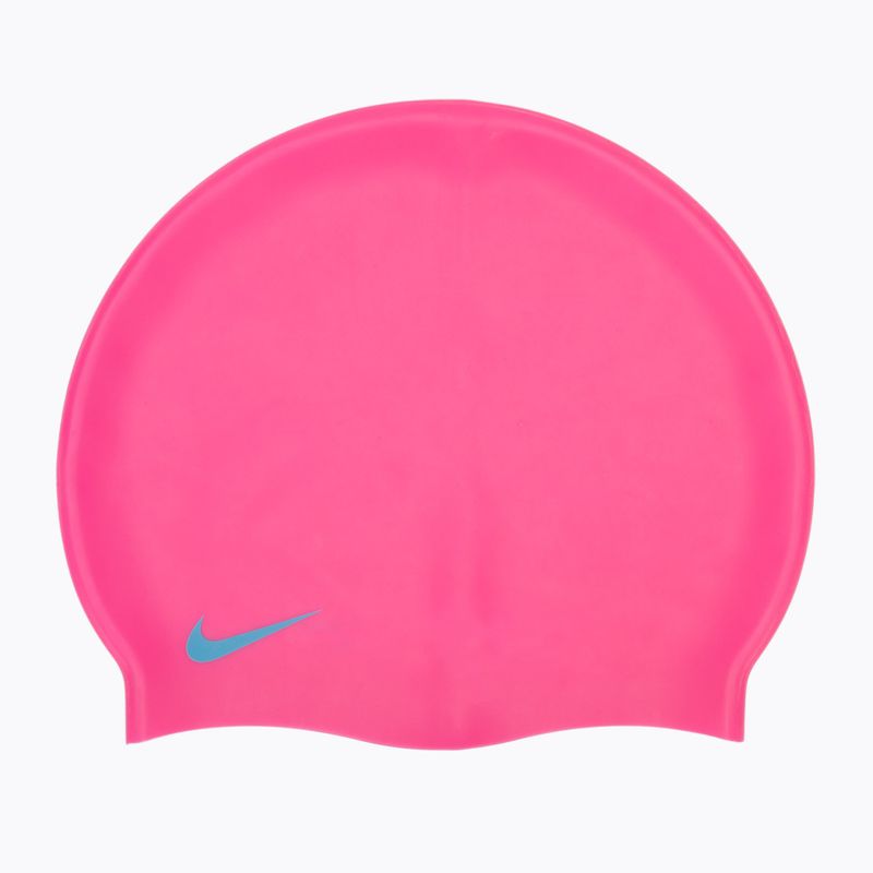 Nike Solid Silikoninė vaikiška plaukimo kepuraitė rožinė TESS0106-670