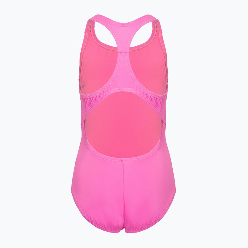 Nike Essential Racerback vaikiškas vientisas maudymosi kostiumėlis rožinės spalvos NESSB711-670 2