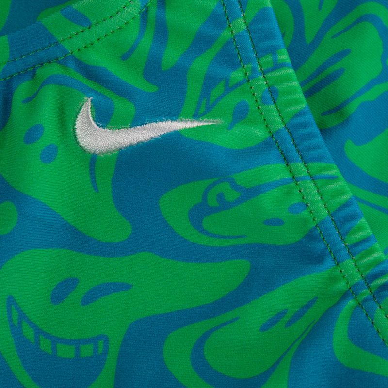 Nike Hydrastrong Multi Print Fastback vaikiškas vientisas maudymosi kostiumėlis žalias NESSD045-380 3