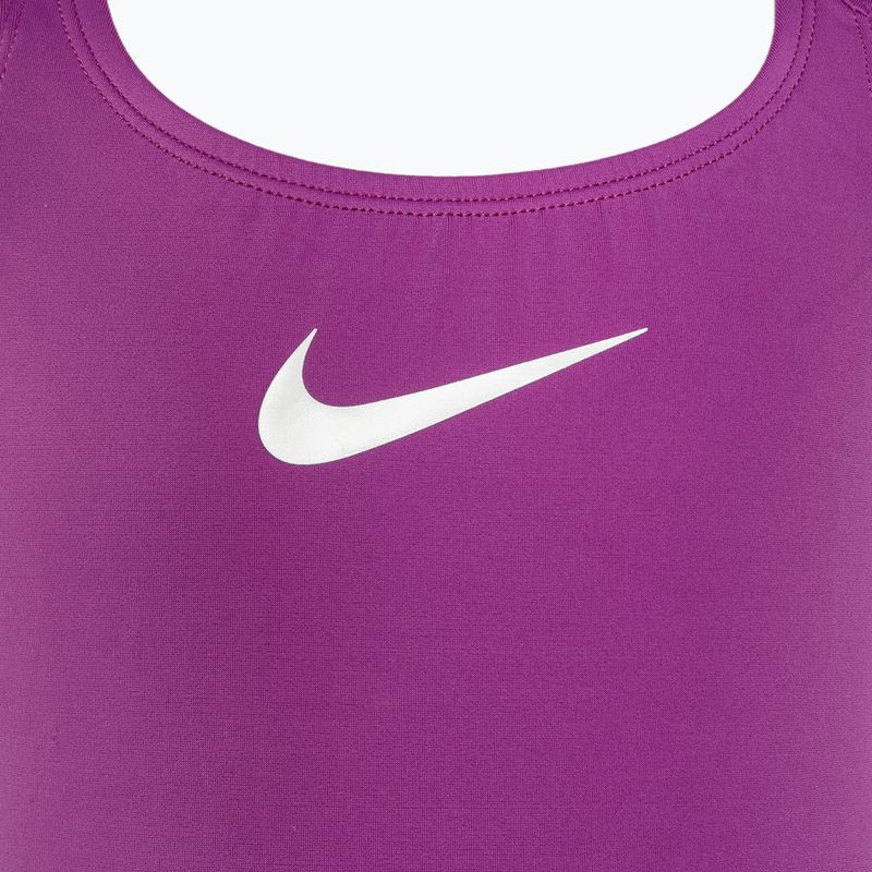 Nike Essential Racerback bold berry vientisas vaikiškas maudymosi kostiumėlis 3