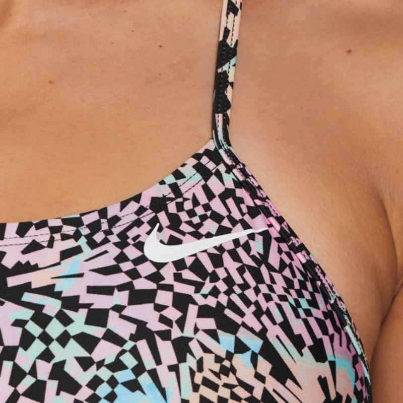 Moteriškas vientisas maudymosi kostiumėlis Nike Hydrastrong Multi Print pink bloom 6