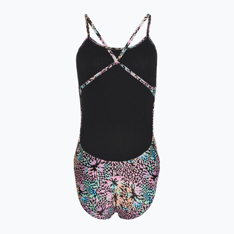 Moteriškas vientisas maudymosi kostiumėlis Nike Hydrastrong Multi Print pink bloom 2