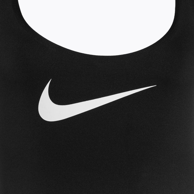 Moteriškas vientisas maudymosi kostiumėlis Nike Logo Tape black 3