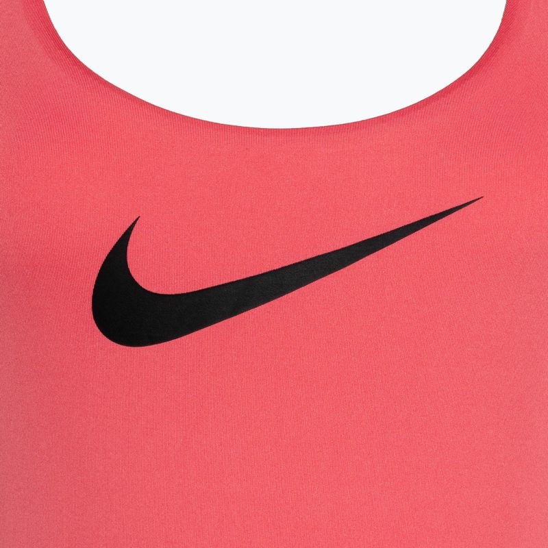 Moteriškas vientisas maudymosi kostiumėlis Nike Logo Tape sea coral 3