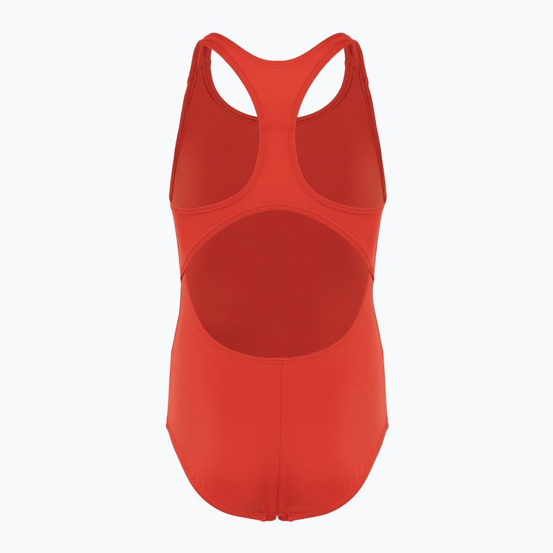 Vaikiškas vientisas plaukimo kostiumas Nike Essential Racerback light crimson 2