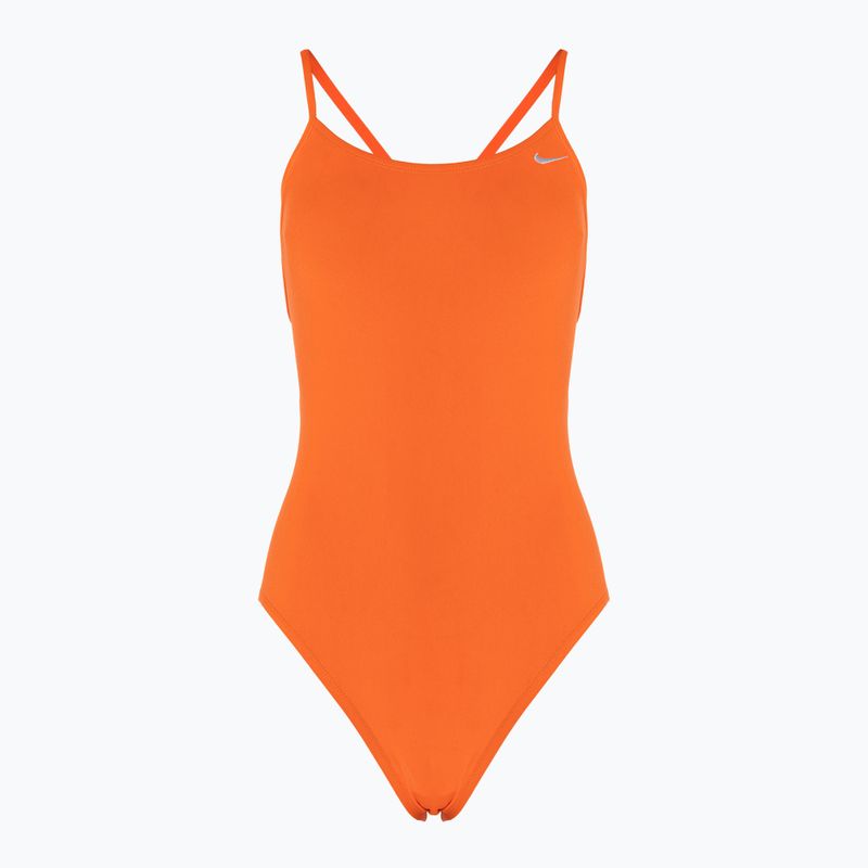 Moteriškas vientisas maudymosi kostiumėlis Nike Lace Up Tie Back total orange