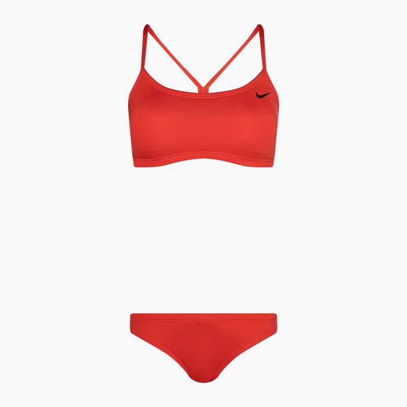 Moteriškas dviejų dalių plaukimo kostiumas Nike Essential Sports Bikini light crimson