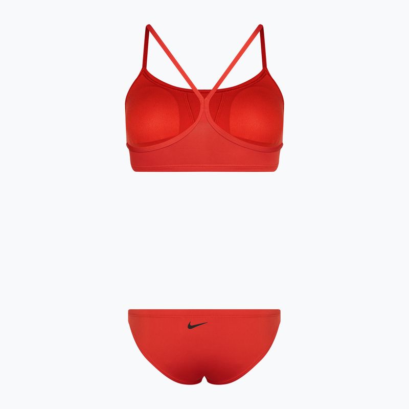 Moteriškas dviejų dalių plaukimo kostiumas Nike Essential Sports Bikini light crimson 2