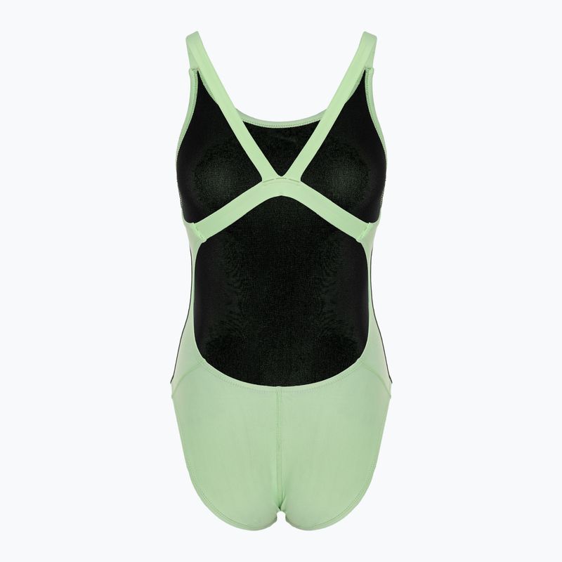 Moteriškas vientisas maudymosi kostiumėlis Nike Logo Tape Fastback vapor green 2
