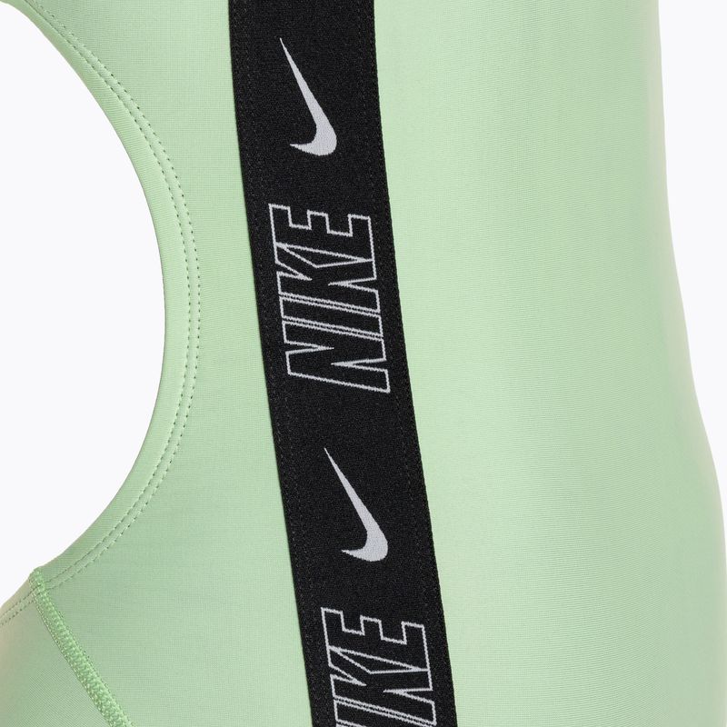 Moteriškas vientisas maudymosi kostiumėlis Nike Logo Tape Fastback vapor green 4