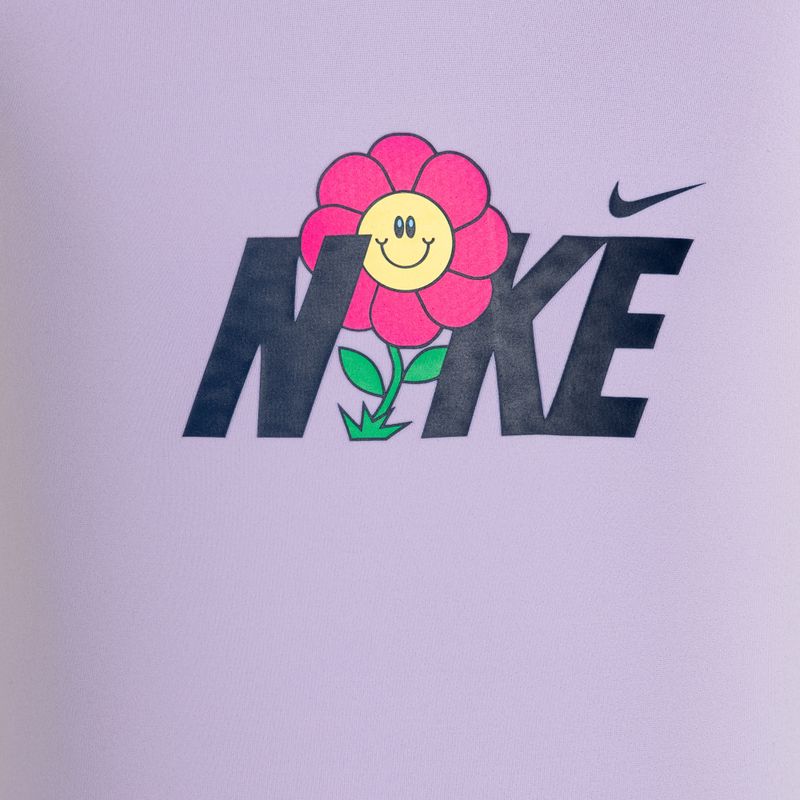 Vaikiškas vientisas plaukimo kostiumas Nike Multi Logo U-Back lilac bloom 3