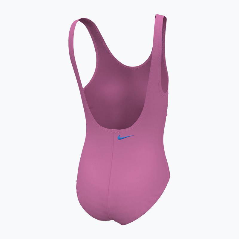 Vaikiškas vientisas plaukimo kostiumas Nike Multi Logo U-Back playful pink 6