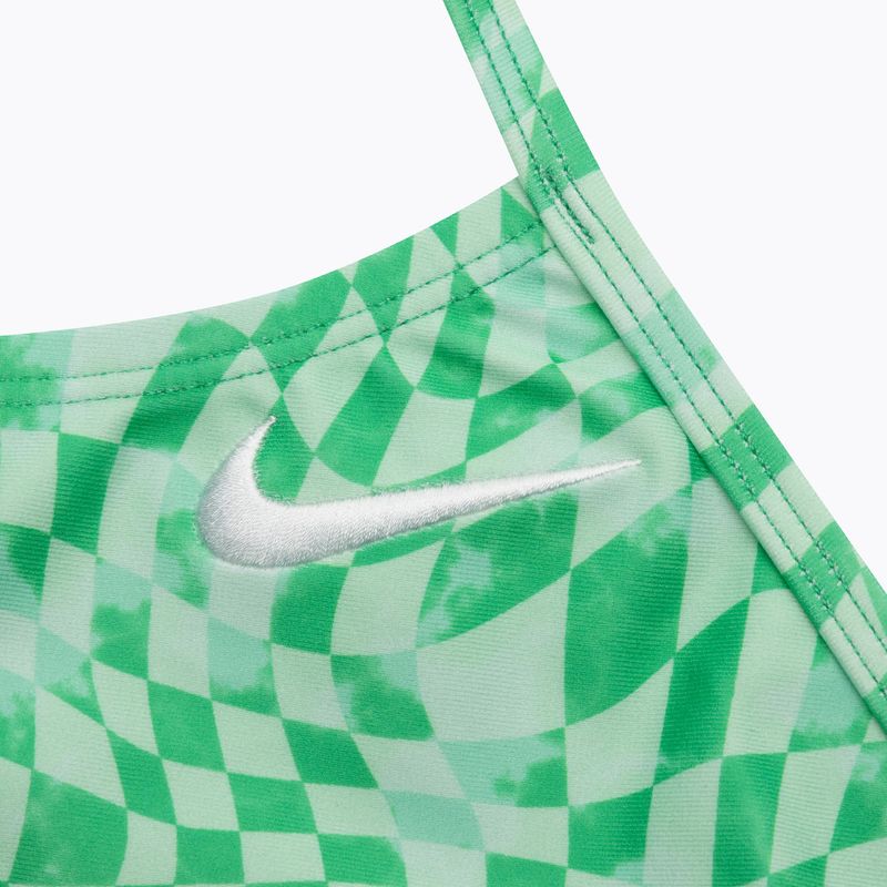 Moteriškas vientisas plaukimo kostiumas Nike Hydrastrong Cutout green shock 3