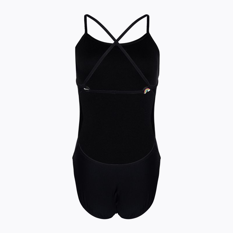 Moteriškas vientisas plaukimo kostiumas Nike Hydrastrong Adjustable Crossback black 2
