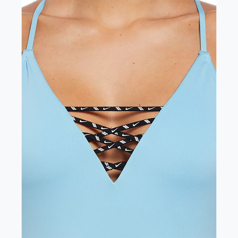 Moteriškas vientisas plaukimo kostiumėlis Nike Sneakerkini 2.0 Croccback aquarius blue/scuba blue 4