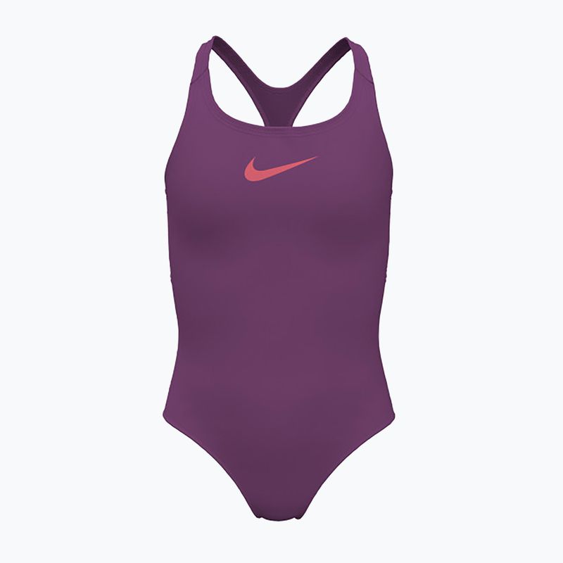 Vaikiškas vientisas plaukimo kostiumas Nike Essential Racerback hot fuchsia