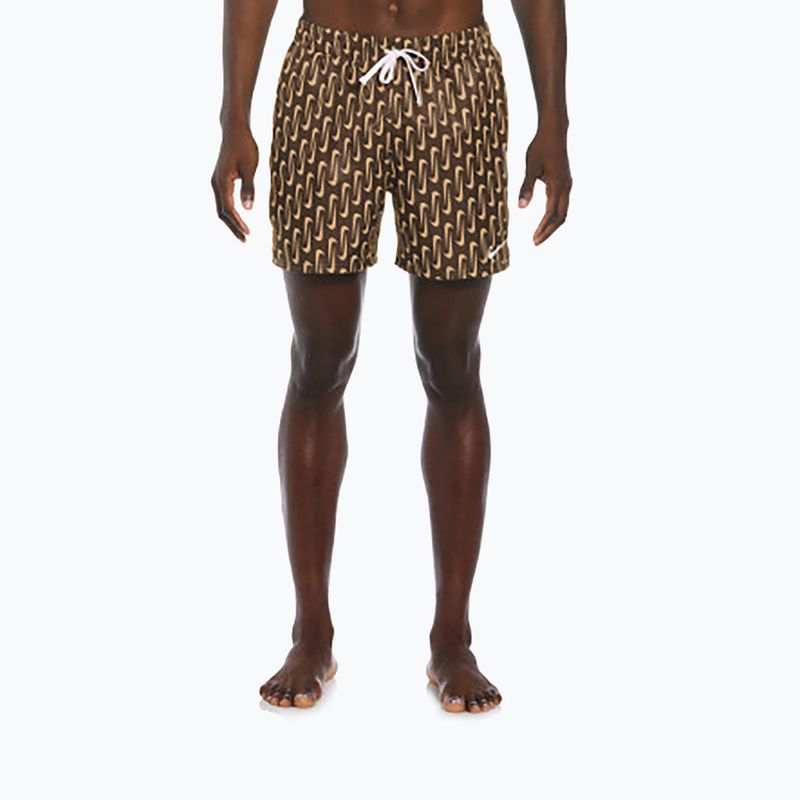 Vyriški maudymosi šortai Nike Swoosh Link 5" Volley cacao wow 4