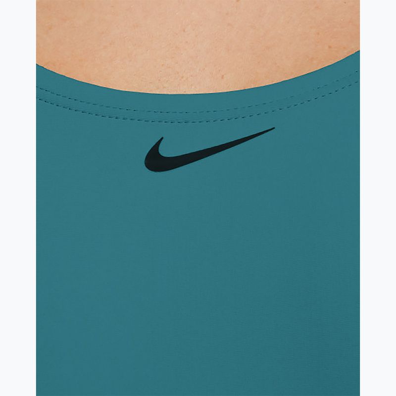 Moteriškas vientisas plaukimo kostiumas Nike Logo Tape Fastback dusty cactus 3