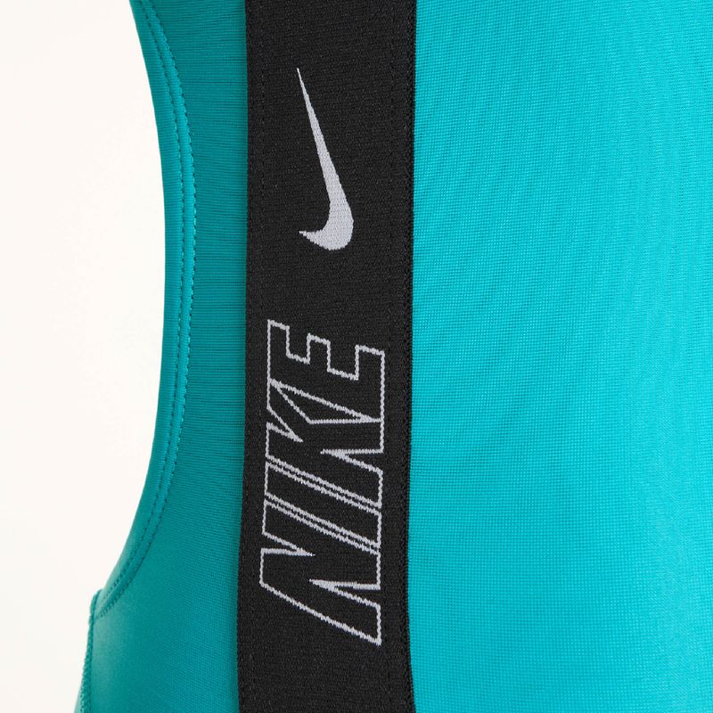 Moteriškas vientisas plaukimo kostiumas Nike Logo Tape Fastback dusty cactus 3