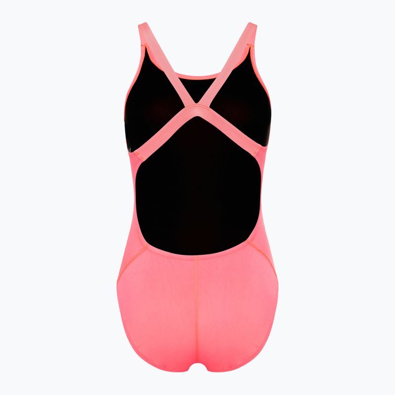 Moteriškas vientisas plaukimo kostiumas Nike Hydrastrong Solid Fastback hot punch 2