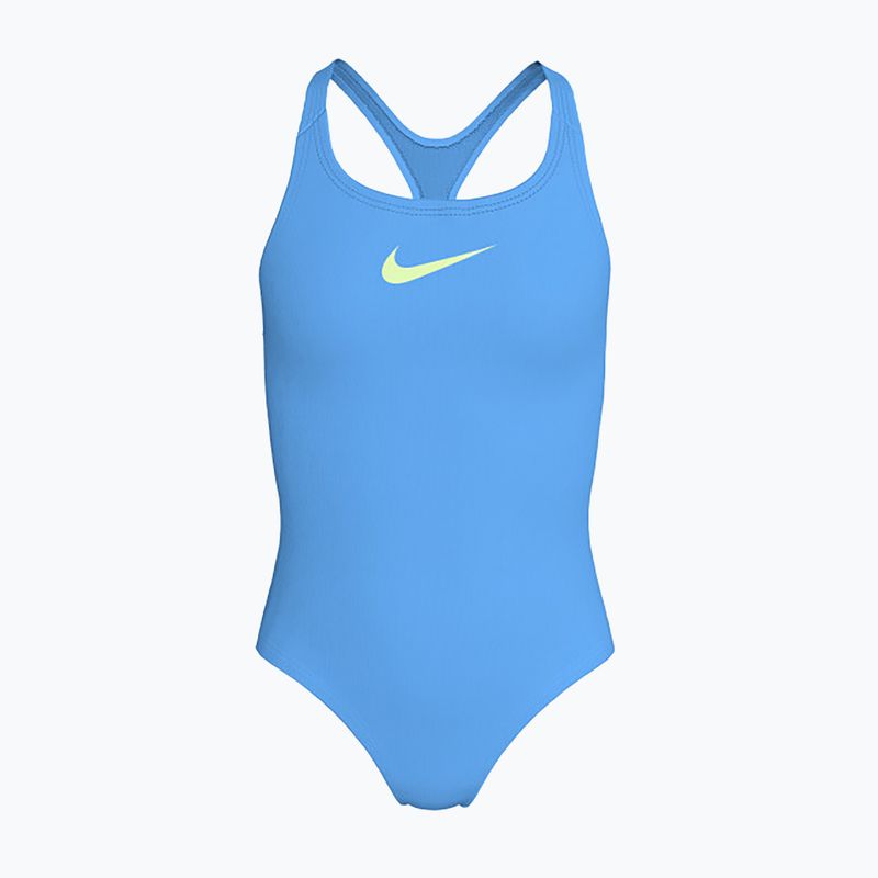 Nike Essential Racerback vientisas vaikiškas maudymosi kostiumėlis university blue
