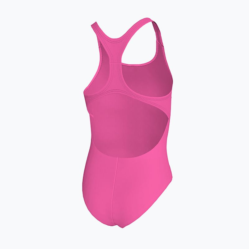 "Nike Essential Racerback hyber pink" rožinis vientisas vaikiškas maudymosi kostiumėlis 2