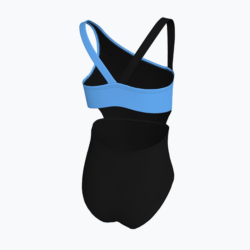 Vaikiškas vientisas plaukimo kostiumas Nike Color Block Asymmetrical Monokini black 2