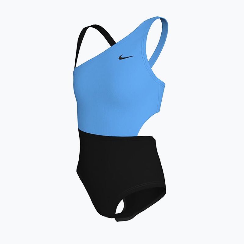 Vaikiškas vientisas plaukimo kostiumas Nike Color Block Asymmetrical Monokini black 3