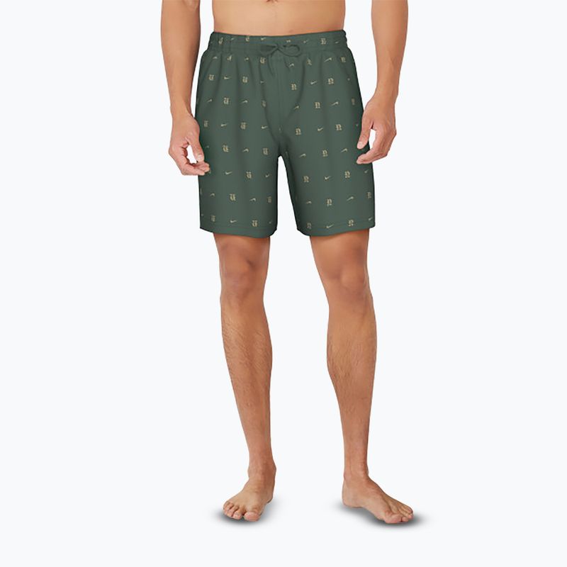 Vyriški maudymosi šortai Nike Luxe Letter 7" Volley fir