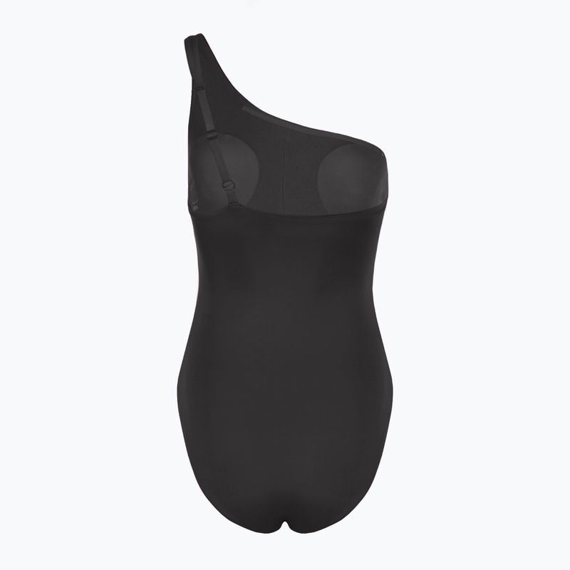 Moteriškas vientisas plaukimo kostiumas Nike Essential Asymmetrical black 2