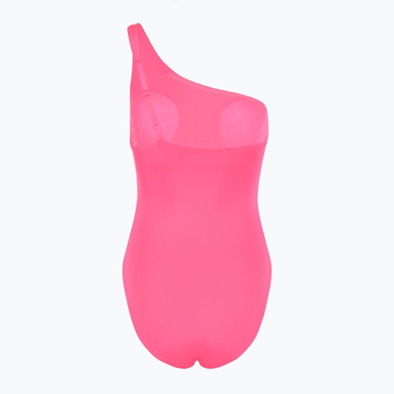 Moteriškas vientisas plaukimo kostiumas Nike Essential Asymmetrical hyper pink 2