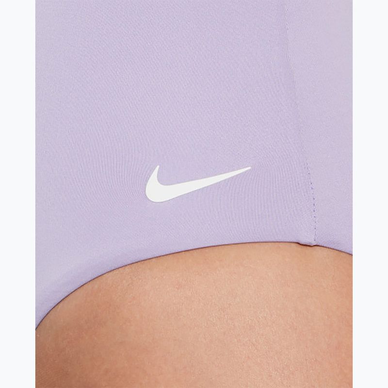 Vientisas moteriškas plaukimo kostiumas Nike Essential V-Neck hydrangeas 4