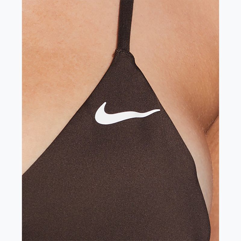 Nike Essential Triangle Bikini maudymosi kostiumėlio viršutinė dalis baroque brown 4